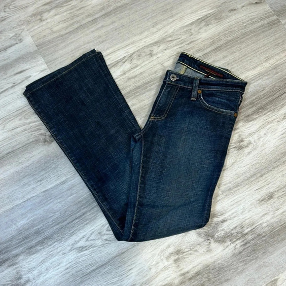 AG Adriano Goldschmied Y2K Low Rise Dark Wash Denim Flared Bootcut Jeans / 27R - Picture 4 of 8